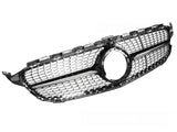 Diamond Grill schwarz Chrom für Mercedes C-Klasse W205 S205 C205 A205 2018-2023 - CR Tuning