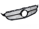 Diamond Kühlergrill für Mercedes C-Klasse W205 S205 C205 2018-2023 schwarz chrom - CR Tuning