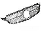 Diamond Kühlergrill silber chrom für Mercedes C-Klasse W205 S205 C205 2018-2023 - CR Tuning