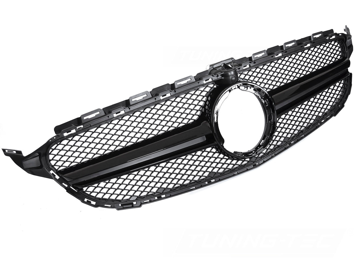 Kühlergrill Glanz Schwarz für Kamera für Mercedes C-Klasse W205 S205 2018-2023 - CR Tuning