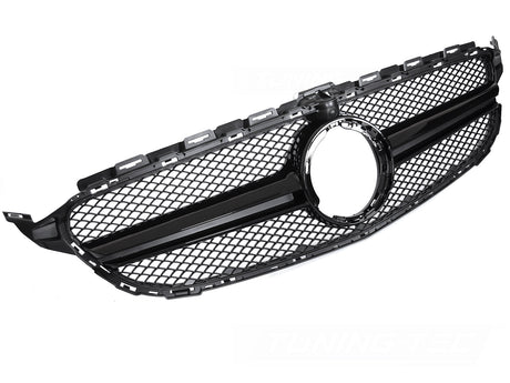 Kühlergrill Glanz Schwarz für Kamera für Mercedes C-Klasse W205 S205 2018-2023 - CR Tuning
