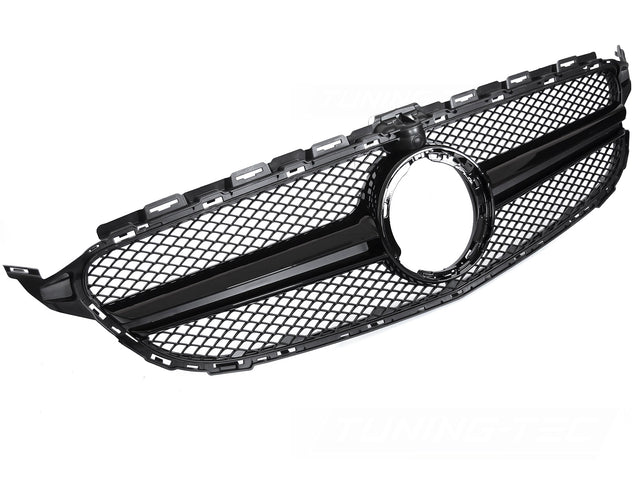Kühlergrill Glanz Schwarz für Kamera für Mercedes C-Klasse W205 S205 2018-2023 - CR Tuning