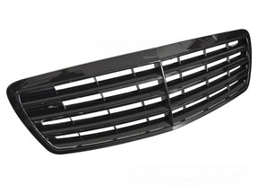 Kühlergrill Glanz Schwarz für Mercedes E-Klasse W211 S211 2002-2006 Front - CR Tuning