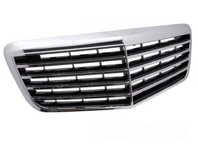 Frontgrill Kühlergrill für Mercedes E-Klasse W211 S211 2006-2009 Chrom Schwarz - CR Tuning
