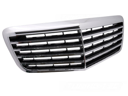 Frontgrill Kühlergrill für Mercedes E-Klasse W211 S211 2006-2009 Chrom Schwarz