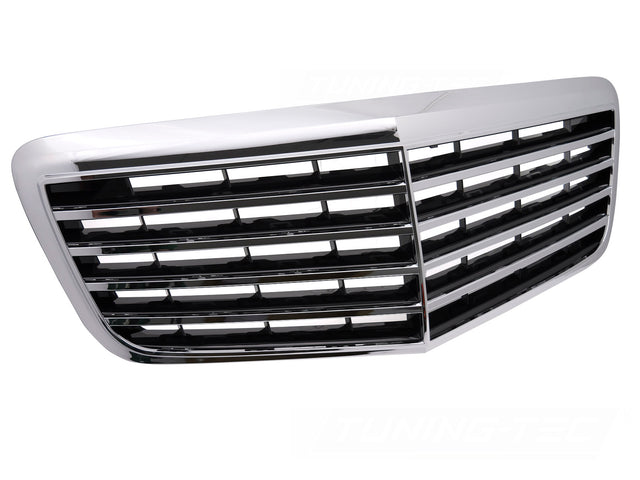 Frontgrill Kühlergrill für Mercedes E-Klasse W211 S211 2006-2009 Chrom Schwarz - CR Tuning
