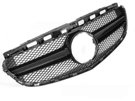 Sport Kühlergrill schwarz Glanz für Mercedes E-Klasse W212 S212 2013-2016 Kamera - CR Tuning