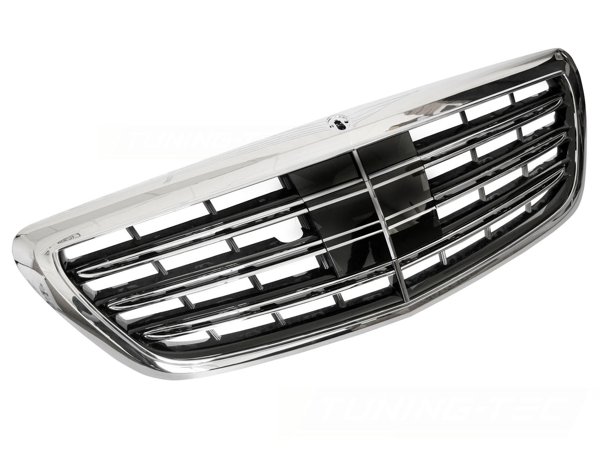 Kühlergrill Schwarz-Chrom für Mercedes S-Klasse W222 2013-2017 Night View - CR Tuning