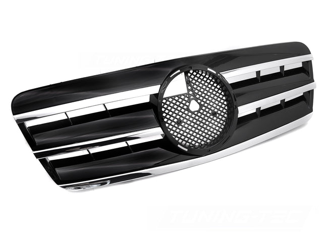 Sport Grill für Mercedes CLK W208 C208 A208 1997-2003 Schwarz Chrom - CR Tuning