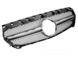 Frontgrill schwarz silber für Mercedes CLA W117 C117 X117 2013-2019 Kühlergrill - CR Tuning