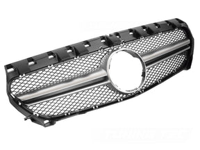 Frontgrill schwarz silber für Mercedes CLA W117 C117 X117 2013-2019 Kühlergrill - CR Tuning
