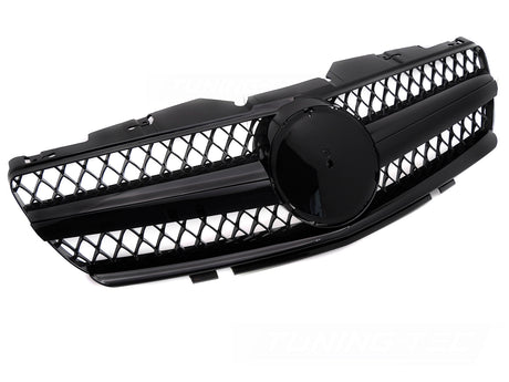 Sport Kühlergrill für Mercedes SL R230 2001-2006 Frontgrill Glossy Black - CR Tuning