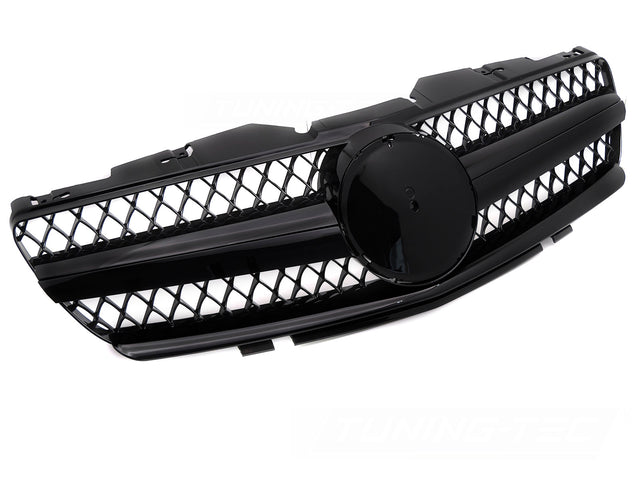 Sport Kühlergrill für Mercedes SL R230 2001-2006 Frontgrill Glossy Black - CR Tuning