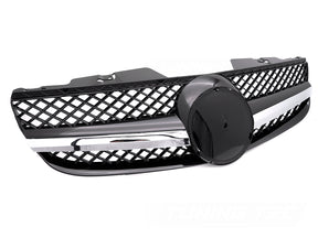 Sport Kühlergrill für Mercedes SL R230 2006-2008 glanzschwarz Chrom Design - CR Tuning