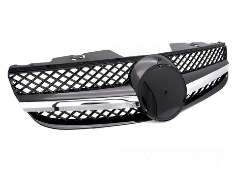 Sport Kühlergrill für Mercedes SL R230 2006-2008 glanzschwarz Chrom Design - CR Tuning