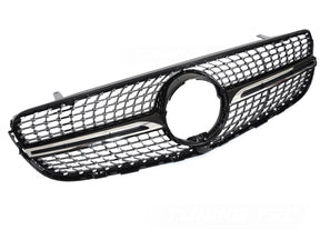 Diamond Kühlergrill für Mercedes GLC X253 C253 2015-2018 schwarz chrom Kamera - CR Tuning