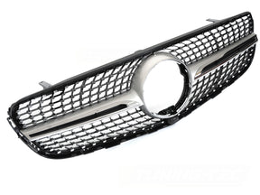 Diamond Kühlergrill Silber Chrom für Mercedes GLC X253 C253 2015-2018 für Kamera - CR Tuning