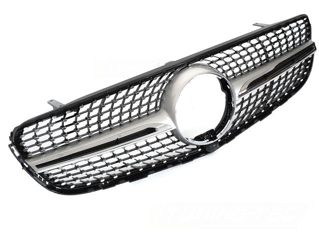 Diamond Kühlergrill Silber Chrom für Mercedes GLC X253 C253 2015-2018 für Kamera - CR Tuning