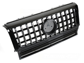 Sport Grill Kühlergrill für Mercedes G-Klasse W463 1990-2012 W464 Schwarz Chrom - CR Tuning
