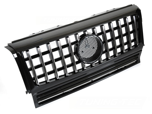 Sport Grill Kühlergrill für Mercedes G-Klasse W463 1990-2012 W464 Schwarz Chrom - CR Tuning