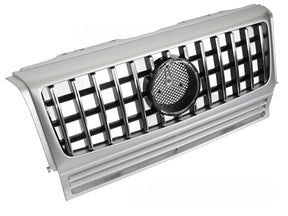 Sport Kühlergrill W464 für Mercedes G-Klasse W463 1990-2012 Silber Chrom - CR Tuning