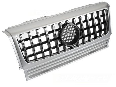 Sport Kühlergrill W464 für Mercedes G-Klasse W463 1990-2012 Silber Chrom - CR Tuning