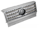 Sport Kühlergrill Silber Chrom Mercedes G-Klasse W463 1990-2012 Tuning Zubehör