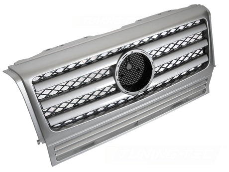 Kühlergrill Silber für Mercedes G-Klasse W463 1990-2012 Frontgrill - CR Tuning