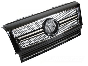 Sport Kühlergrill für Mercedes G-Klasse W463 1990-2012 schwarz chrom mit Wabendesign