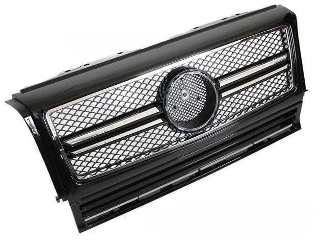 Sport Kühlergrill für Mercedes G-Klasse W463 1990-2012 schwarz chrom mit Wabendesign