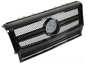 Sportgrill Kühlergrill schwarz Glanz für Mercedes G-Klasse W463 1990-2012 mit Sternaufnahme