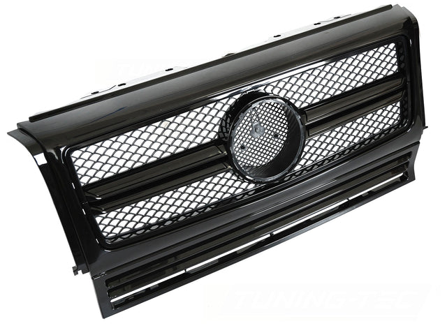 Sportgrill Kühlergrill schwarz Glanz für Mercedes G-Klasse W463 1990-2012 mit Sternaufnahme