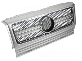 Sport Kühlergrill silber chrom für Mercedes G-Klasse W463 1990-2012, G-Klasse Zubehör