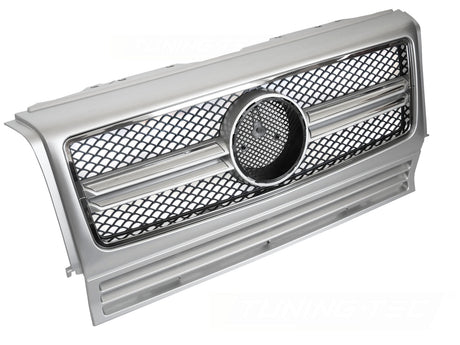 Sport Kühlergrill für Mercedes G-Klasse W463 1990-2012 Silber Chrom - CR Tuning