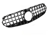 Schwarzer Chrom Kühlergrill für Mercedes C-Klasse W206 mit PDC und Kamera