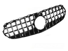 Schwarzer Chrom Kühlergrill für Mercedes C-Klasse W206 mit PDC und Kamera