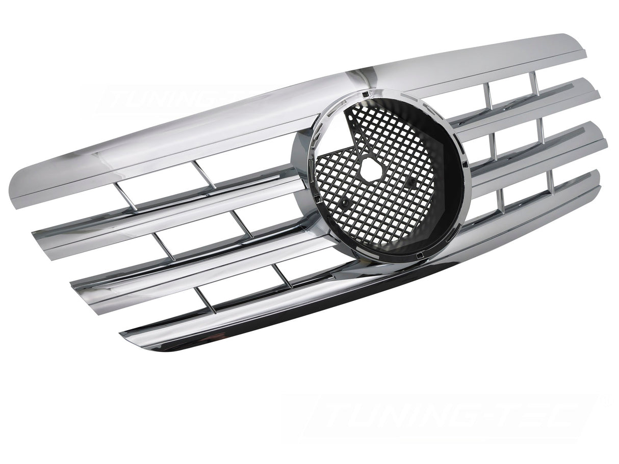 Sport Kühlergrill Chrom Mercedes E-Klasse W210 S210 1999-2003 Tuning Zubehör