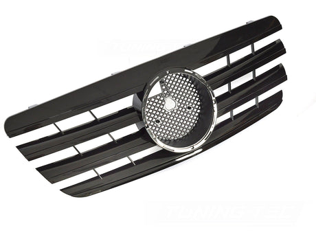 Sport Kühlergrill Glanz Schwarz für Mercedes E-Klasse W210 S210 99-03 - CR Tuning