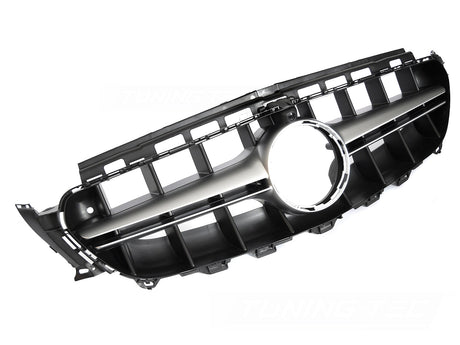 Kühlergrill Grill Silber für Mercedes E-Klasse W213 S213 2016-2019 für Kamera - CR Tuning