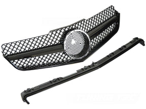 Sportkühlergrill Glanz Schwarz Mercedes E-Klasse C207 A207 2009-2013 Tuning Zubehör