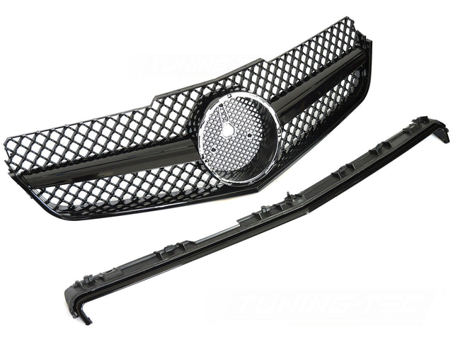 Sportkühlergrill Glanz Schwarz Mercedes E-Klasse C207 A207 2009-2013 Tuning Zubehör