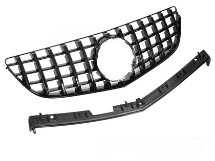 Sport Kühlergrill für Mercedes E-Klasse C207 A207 2013-2017 schwarz Glanz