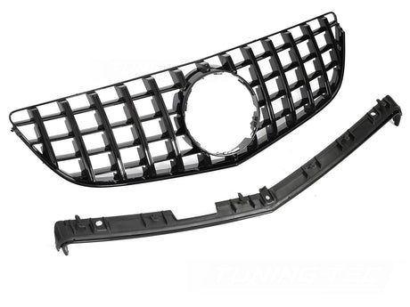 Sport Kühlergrill schwarz Glanz für Mercedes E-Klasse C207 A207 2013-2017 mit Zierleiste