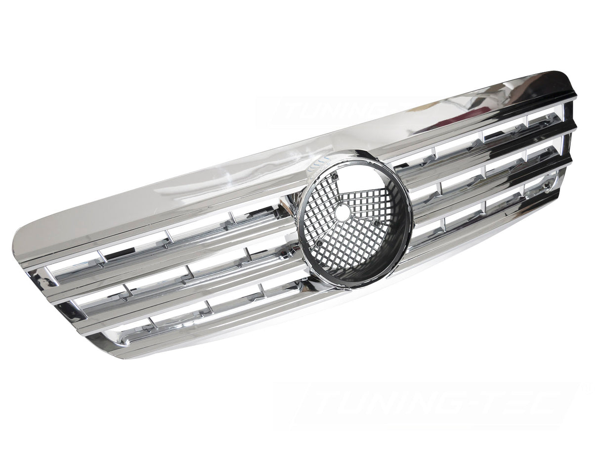 Chrom Sportgrill Mercedes S-Klasse W220 Limousine 1998-2002 Kühlergrill Tuning