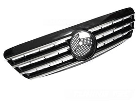 Sport Kühlergrill Mercedes S-Klasse W220 1998-2002 Chrom Schwarz, Tuning Zubehör