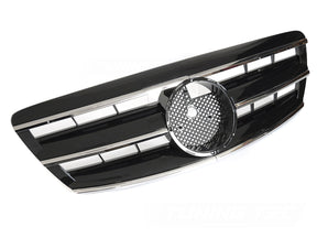 Sport Kühlergrill Chrom Schwarz für Mercedes S-Klasse W220 02-05, Tuning Zubehör