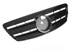 Sport Kühlergrill Glanz Schwarz Mercedes S-Klasse W220 2002-2005 mit Stern-Aufnahme