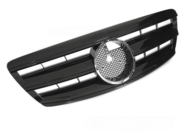 Sport Kühlergrill Glanz Schwarz Mercedes S-Klasse W220 2002-2005 mit Stern-Aufnahme