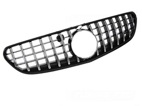 Sport Kühlergrill Chrom Schwarz für Mercedes S-Klasse C217 A217 2014-2020 mit Sternaufnahme