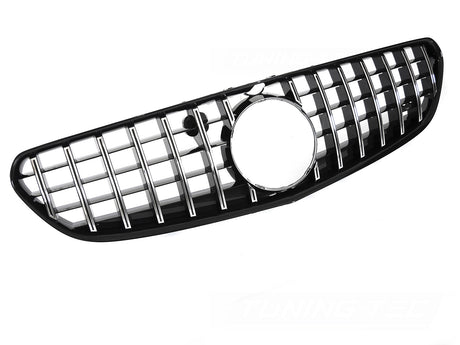 Sport Kühlergrill Chrom Schwarz für Mercedes S-Klasse C217 A217 2014-2020 mit Sternaufnahme